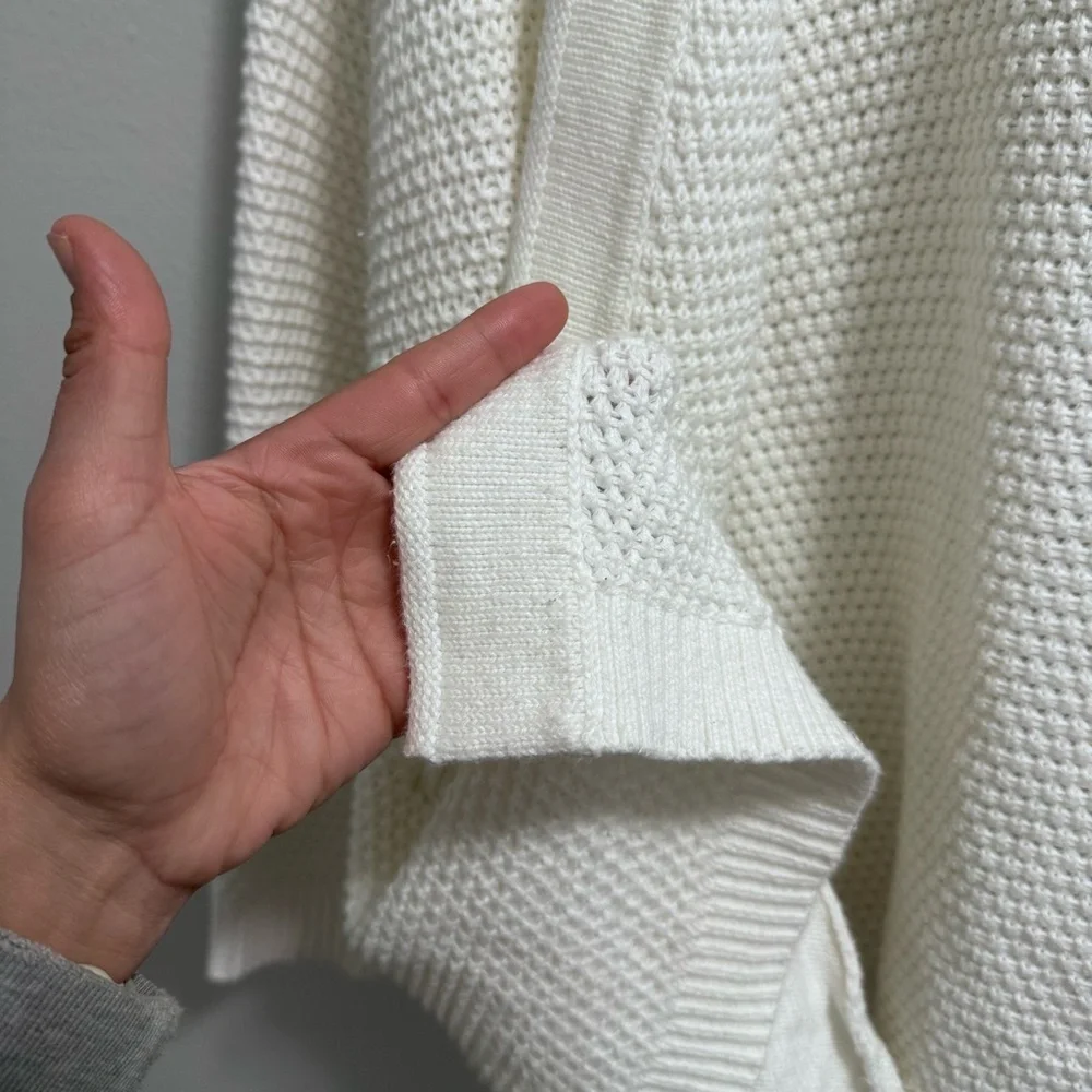 Marine Layer White 100% Cotton Catalina Open Front Cardigan Size Small